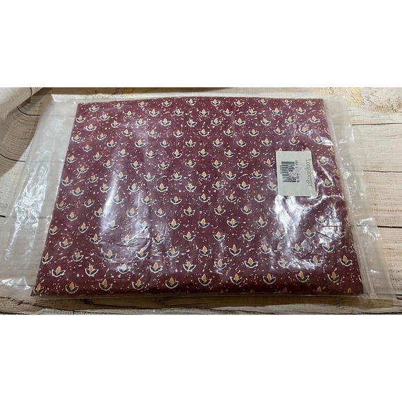 96 Longaberger Sandpiper Bee Fabric Maroon Burgundy NEW 5 yds yards